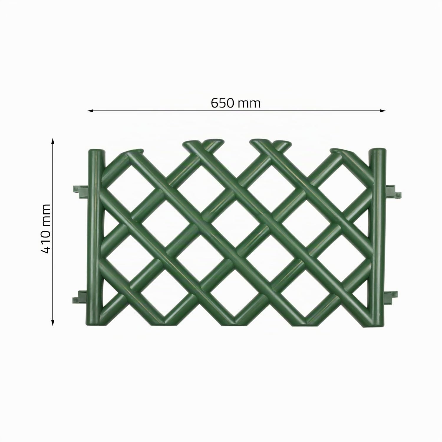 3,5 m Gartenzaun Zierzaun Jägerzaun grün Höhe 45 cm Zaun Zaunfelder Steckzaun Kunststoff endlos