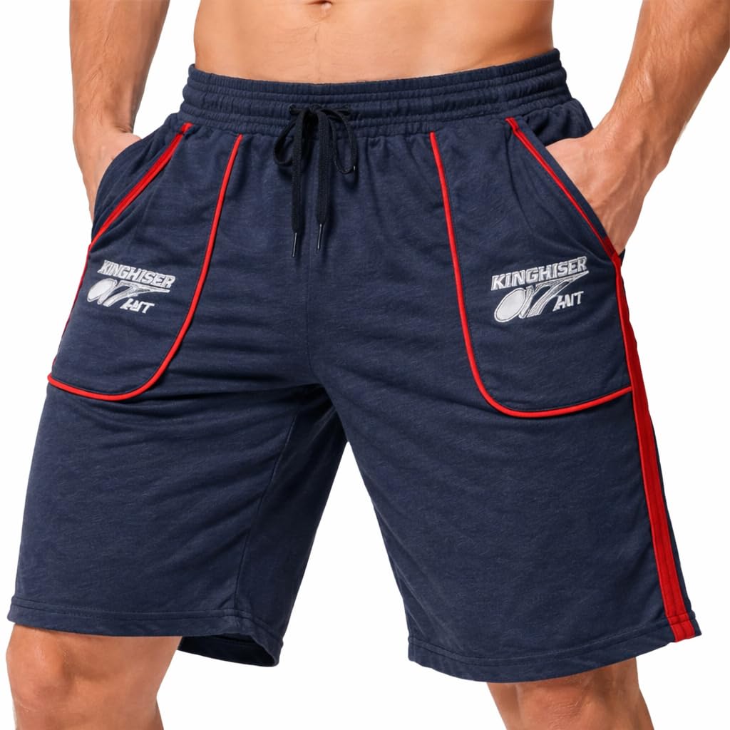 Men’s Cotton Shorts 150 GSM | Above Knee Length | Comfortable Regular Fit | Casual & Sports Wear | Red, Yellow, Blue, Green | Summer Shorts for Men-picture-13
