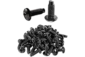 Cmple 10-32 Inch Black Oxide Audio Rack Screws for Server Shelves
