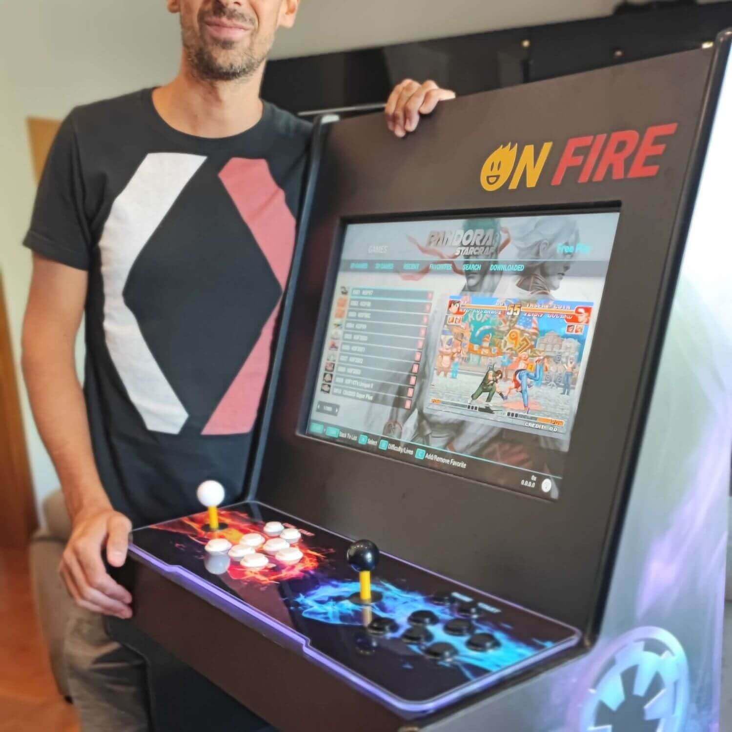 ONFIRE GAMES | Mobile + schermo | Cabinato Videogame Arcade e Retrogaming | Senza Console | Trasforma la tua console in un vero Cabinato da Sala Giochi