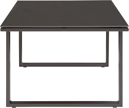 Vista 32 de Modway Fortuna otomana de aluminio para patio al aire libre, color blanco y gris