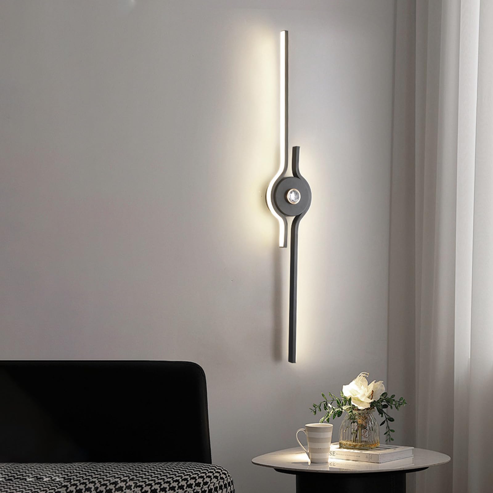 Apliques de pared LED interior modernos para iluminación lineal de pasillos 8