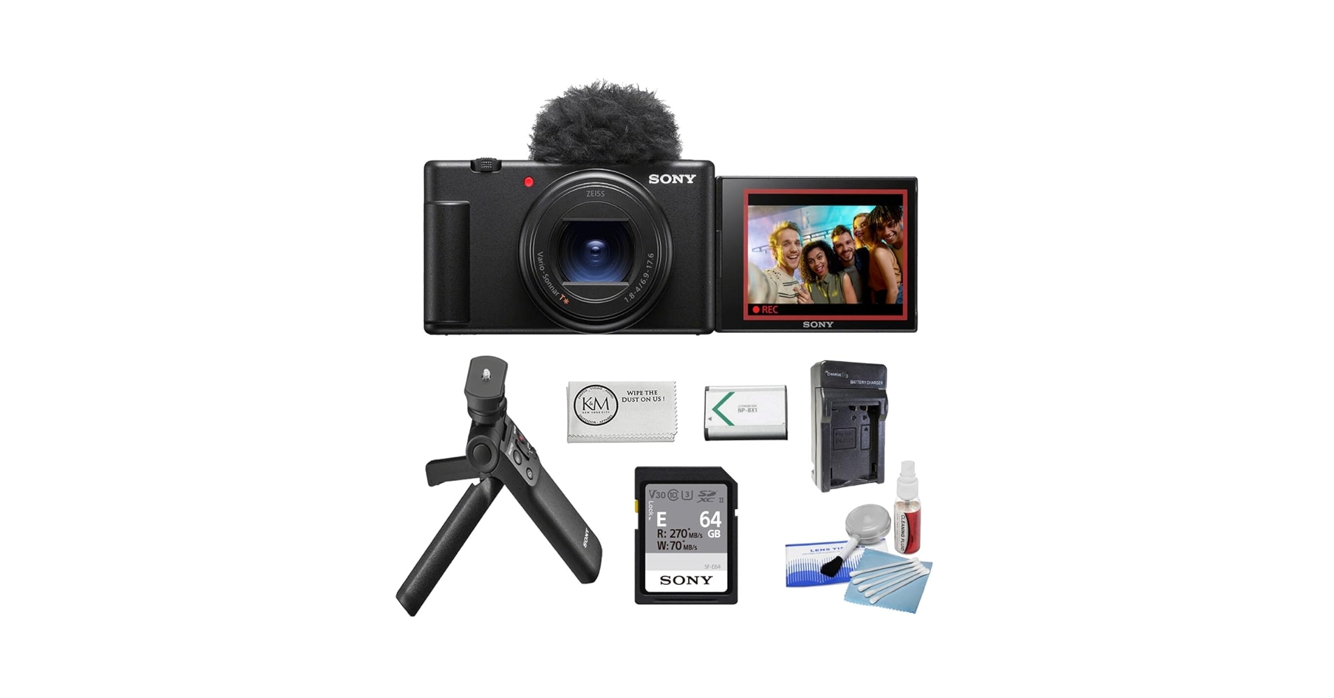 Amazon.com: Sony ZV-1 II 數位相機| 黑色隨附Sony Vlogger 配件