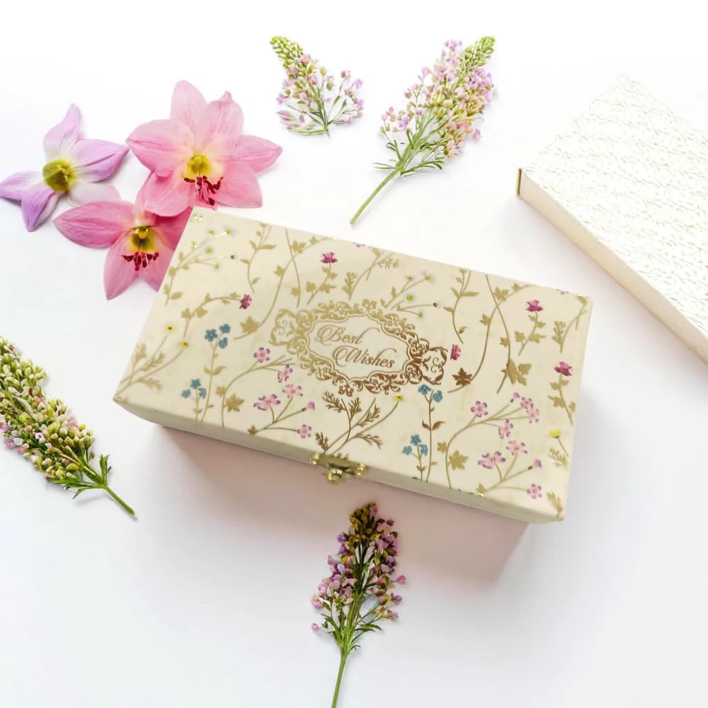 Topshelf Floral Design Wedding Fancy Shagun Cash Box, Designer Money Box, Gaddi Box Wedding and Engagement Cash Box, Gift Box (Cream, Pack of 1) (B09HR6TFYV) Amazon Price History, Amazon Price Tracker