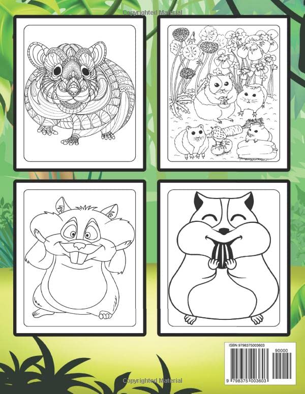Hamster coloring book for kids: Cute And Adorable 30+ Unique Hamsters Coloring And Activity Book For Kids Entertaining And Beautiful Gift For Children And Adults image 3
