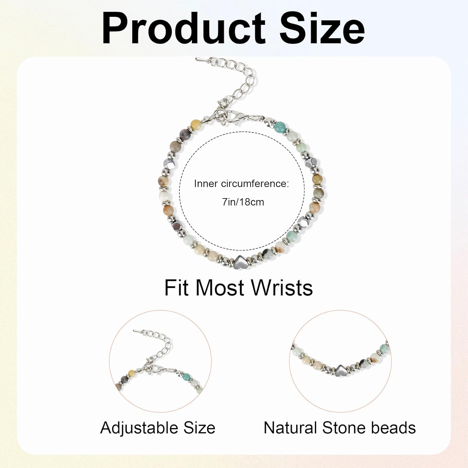 Thank You Gifts for Women Beaded Bracelet Natural Stone Teacher Nurses Appreciation Gifts Christmas for Coworkers Friends Bff Employee Teachers Day Gift Birthday Valentines Day Graduation End of year - Image 4