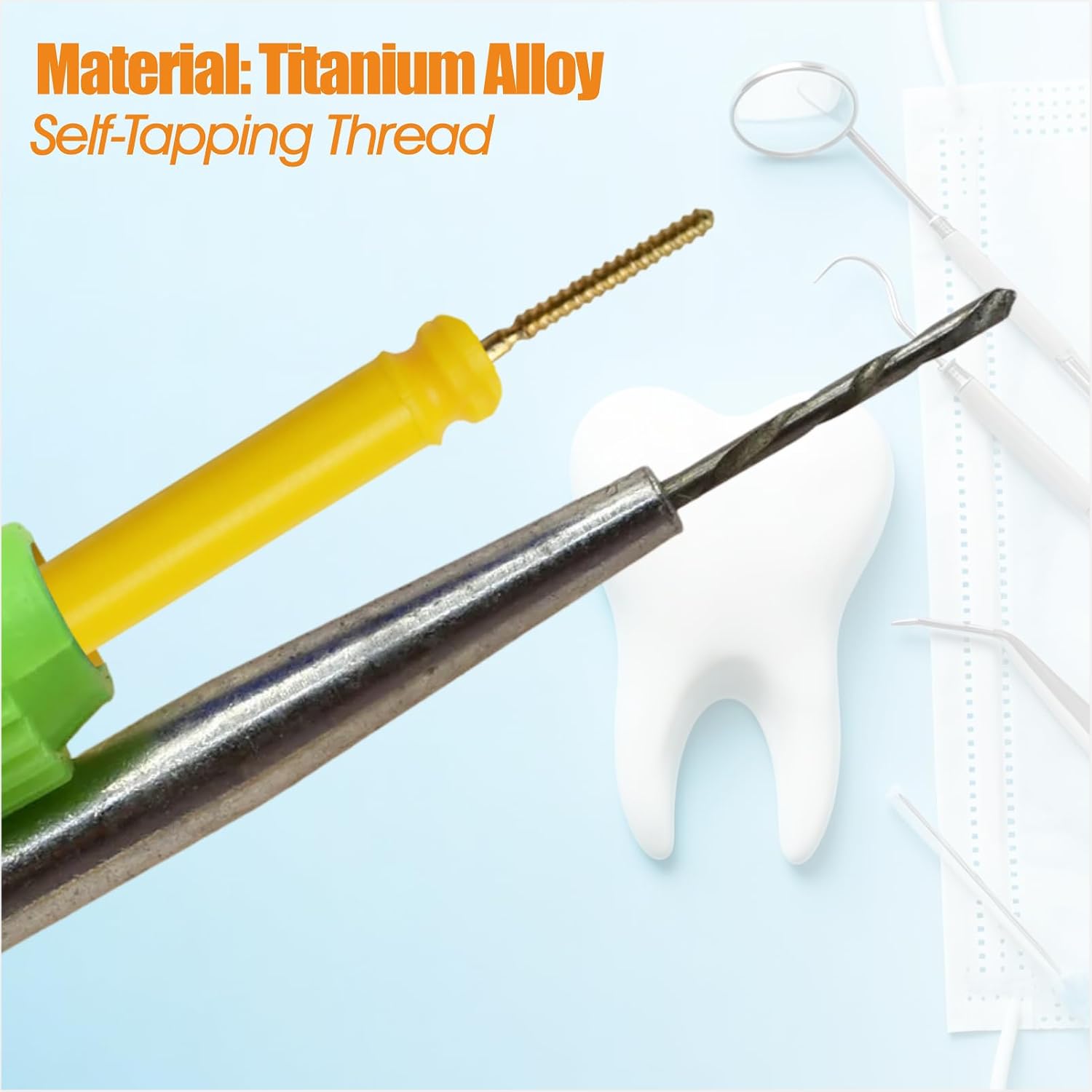 Orthodontic TAD Mini Screw – Temporary Anchorage Device for Braces, Titanium Micro Implant for Orthodontists (0.7mm)