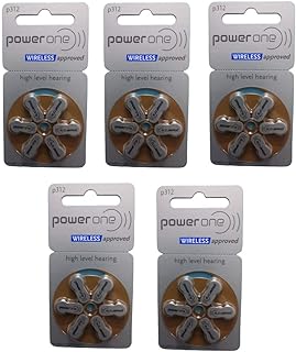 Power One P312 Hearing Aid Battery (Pack Of 5)(30 Cells)