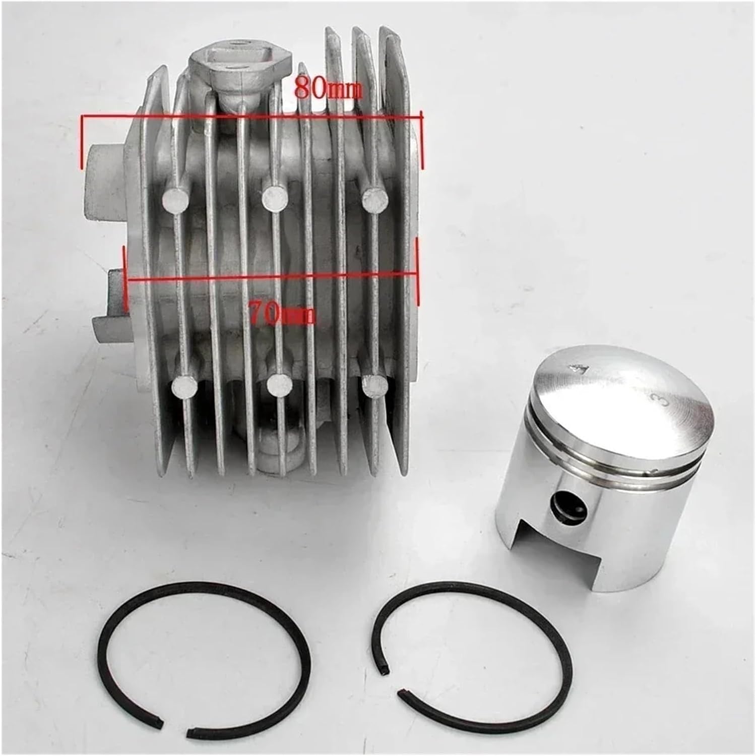 80cc Engine Motor Cylinder Piston Pin Set Compatible For Motorized Bicycles Bike Motorcycle Kit 45mm Moto Enginee Replacement
