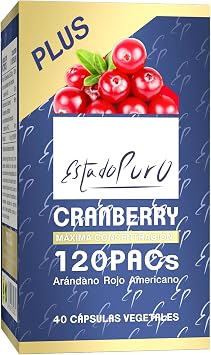 Cranberry American Cranberry   Potent Formula Standardized in Type A PACs   Pacran  + Concentrated Extract   40 Vegan Capsules   Pure State