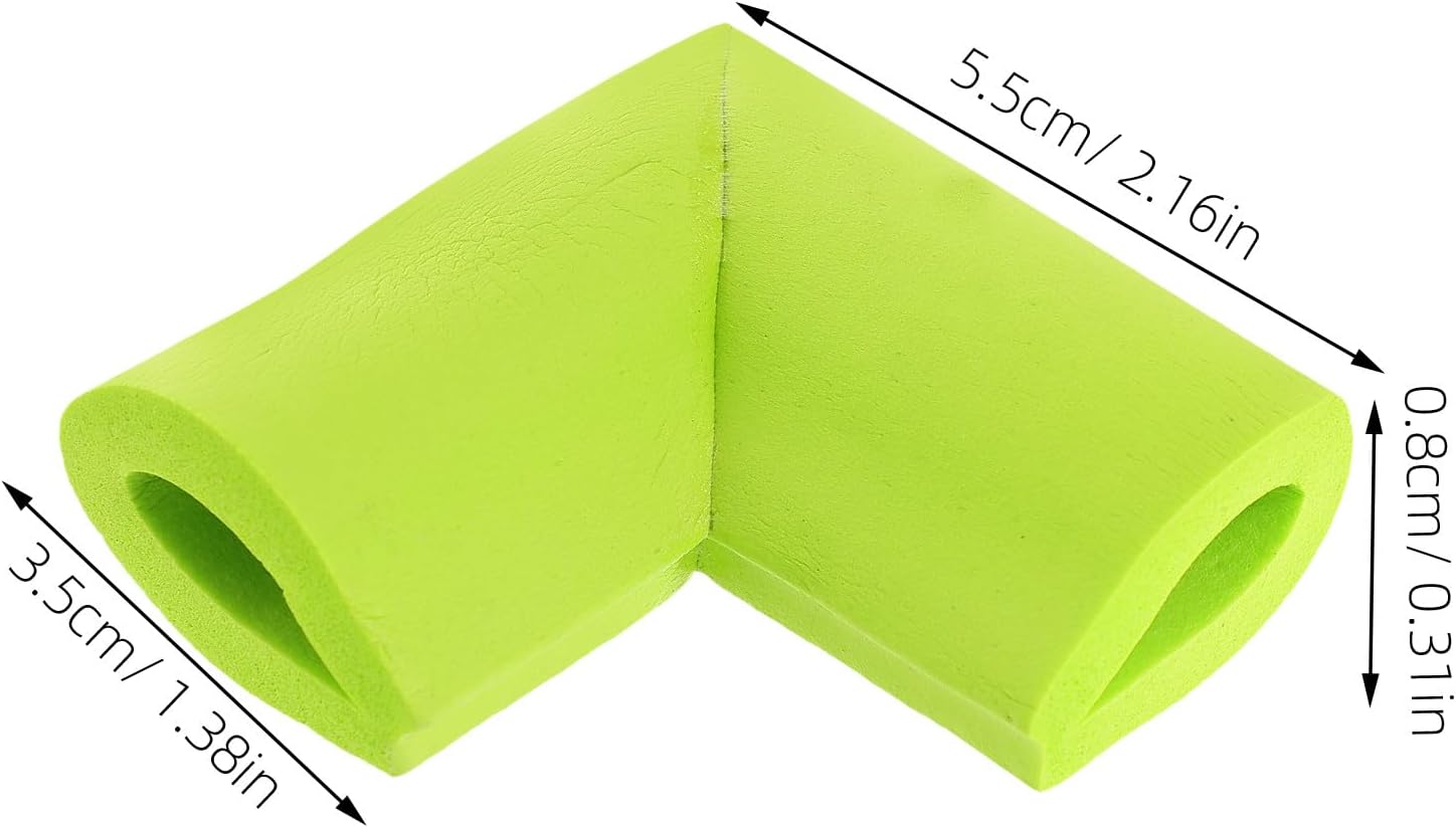 50pcs Safety Corner Guards and Furniture Corner Bumpers for Green U-Shaped Edge Protectors Soft PVC Material Adhesive for Home Proofing
