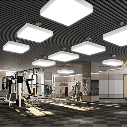 KAJYLFAST Square Acrylic Lampshade Pendant Light LED Light Source Bedroom Pendant Lamp Single Heads Adjustable Suspension Wire Hanging Light(White,40cm)