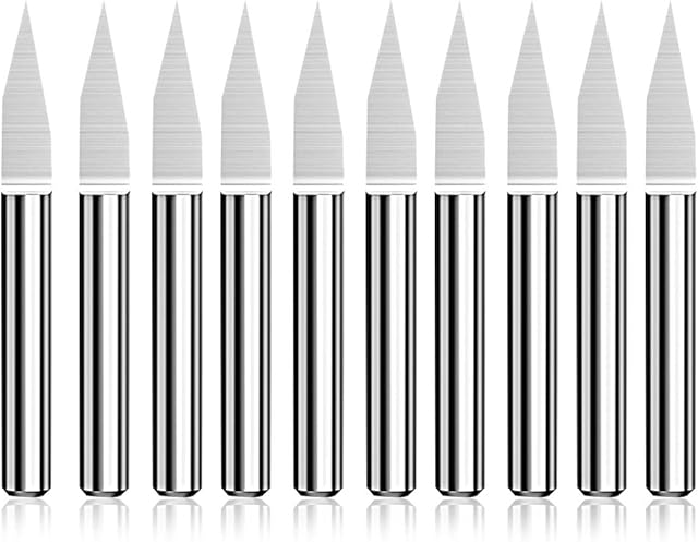 30 Degree V Groove Bit,0.1mm Carbide PCB Engraving Router Tool,Tungsten Carbide CNC Router Bit,1/8 Inch Shank Woodworking