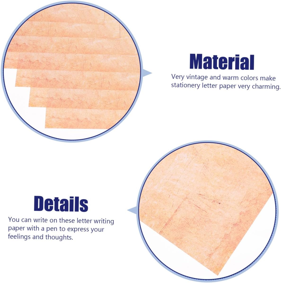 NOLITOY 100pcs Vintage Writing Paper Stationery A4 Retro Decorative Letter Paper Pack for Invitations and Scrapbooking