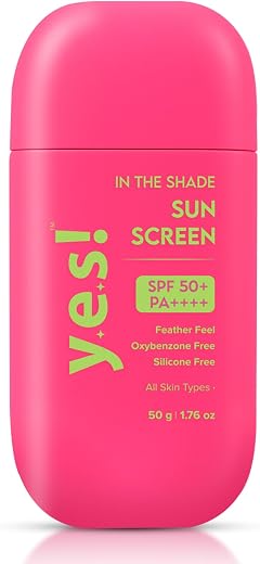 Yes! Skincare In The Shade Sunscreen with Shea Butter, Sunflower Oil, SPF 50 Plus PA++++, Lightweight, Zero White Cast, No...