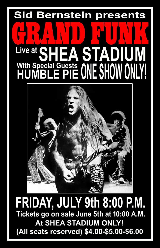 Amazon.com: Grand Funk Replica SHEA Stadium 1971 Concert