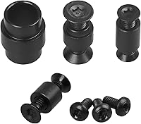 Vista 1 de Juego de accesorios de titanio de 13 piezas para Spyderco Paramilitary PM2 C81, incluye tornillos, pivote principal, tubo de cordón, espaciador