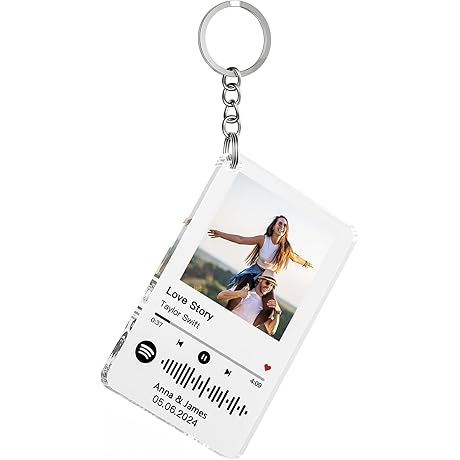 witfox Custom Spotify Picture Keychain