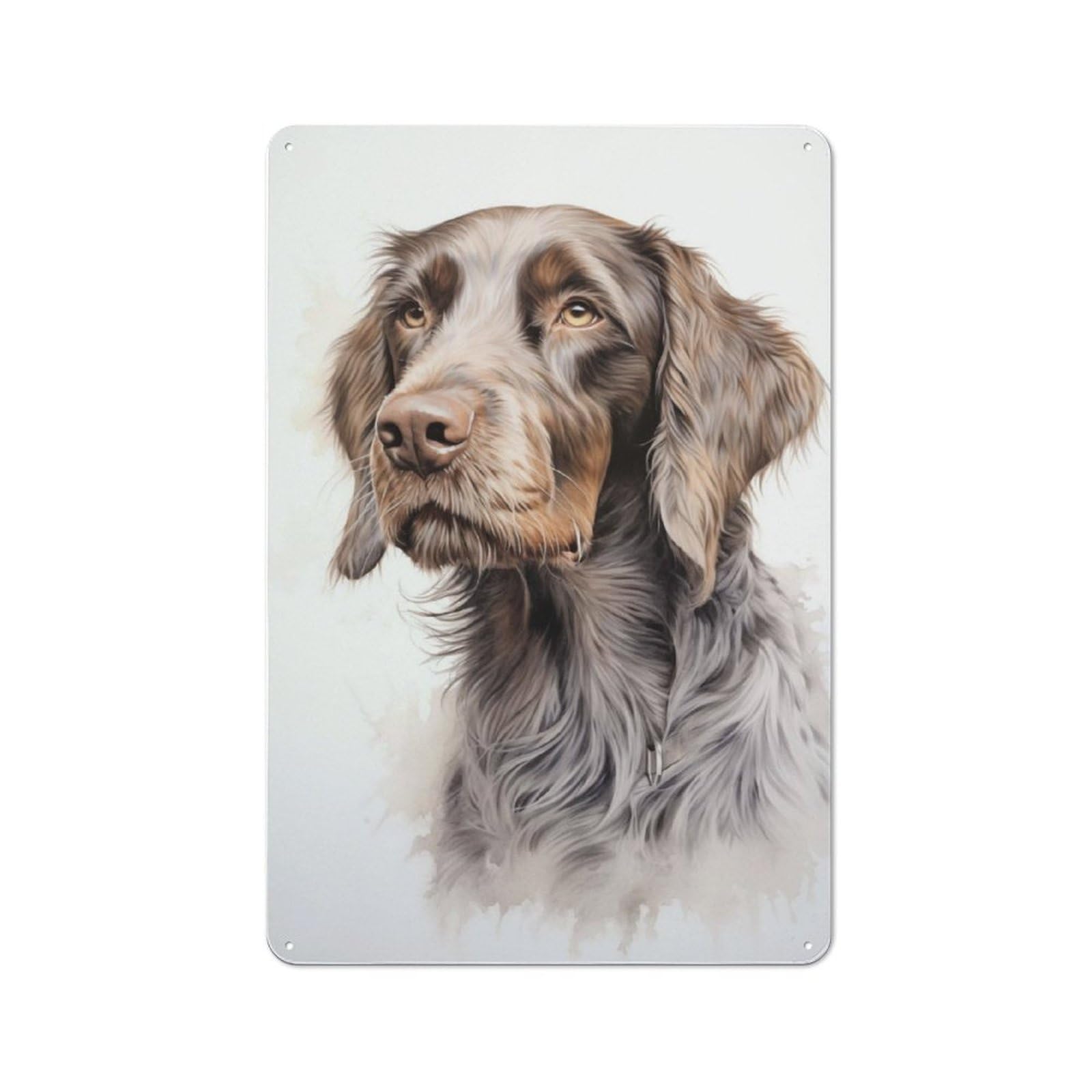 Junmoney German Wirehead Portrait For Lounge Or Reading Corner, Retro Metal Sign 30X20cm, For Metal Sign Collectors, For Garage And Workshop Walls