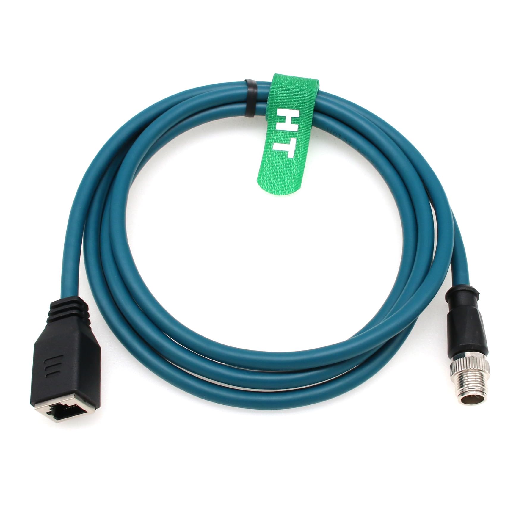 HangTon Ethernet 8 Pin X-Coded M12 to RJ45 Cable for Keyence IV3 SR-5000 Matrix Cognex in Sight Data Man Barcode Reader Camera Sensor Network 30M