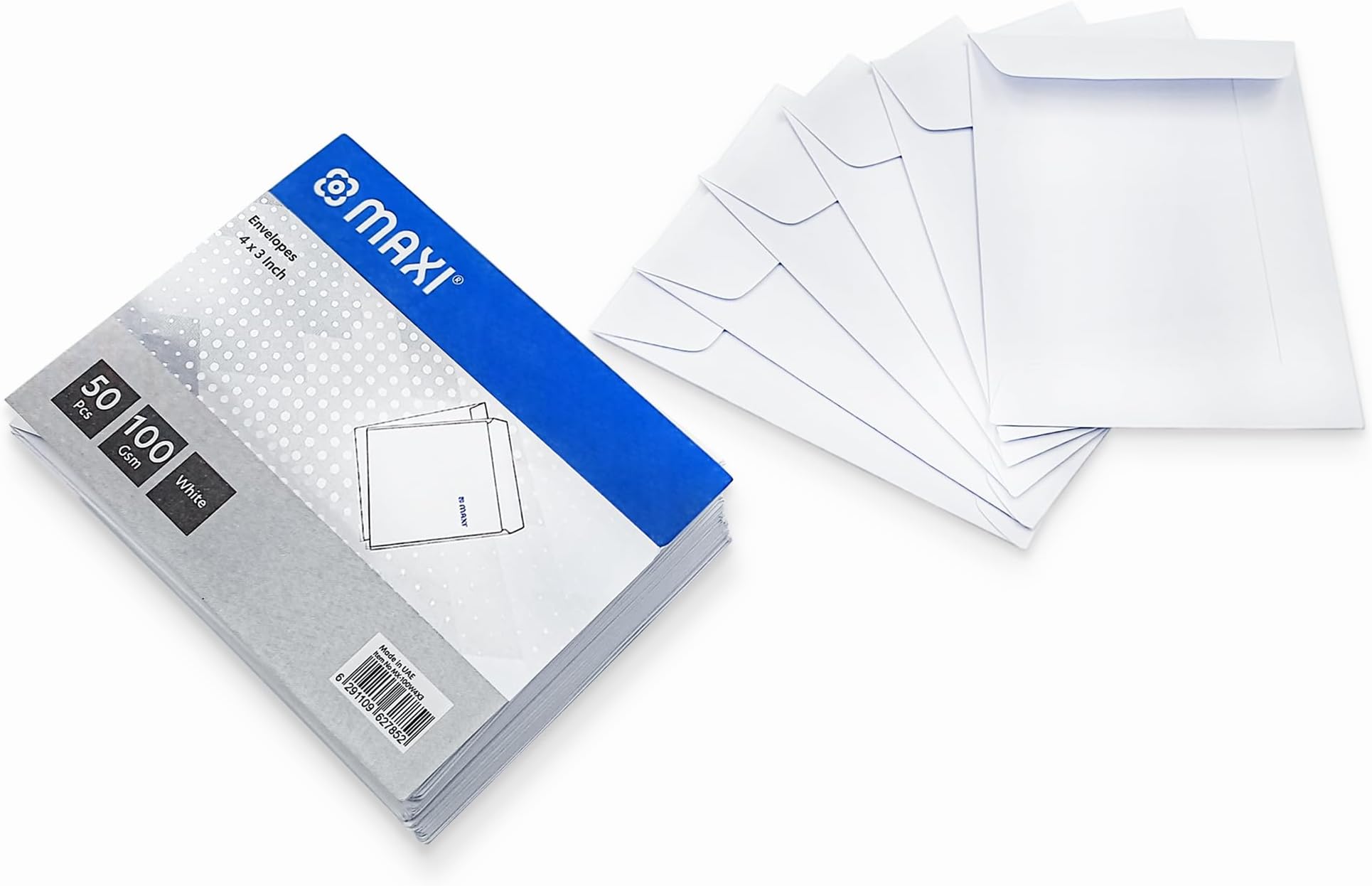 Maxi White Envelopes 100Gsm 10.2 cm X 7.6 cm 50pcs Pack, Seed Envelopes Mini Parts Small Items Stamps Storage Packets Envelopes for Garden, Office
