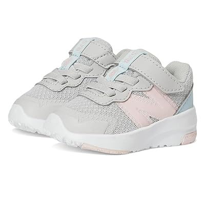 New Balance Kids 578v1 Bungee Lace with Top Strap (Infant/Toddler) Kids Shoes Grey Matter/Shell Pink/Bright Sky