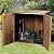 S AFSTAR Wooden Storage Shed, Compact Fir Wood Cabinet with Swing Doors and Elevated Feet, Easy Assembly…