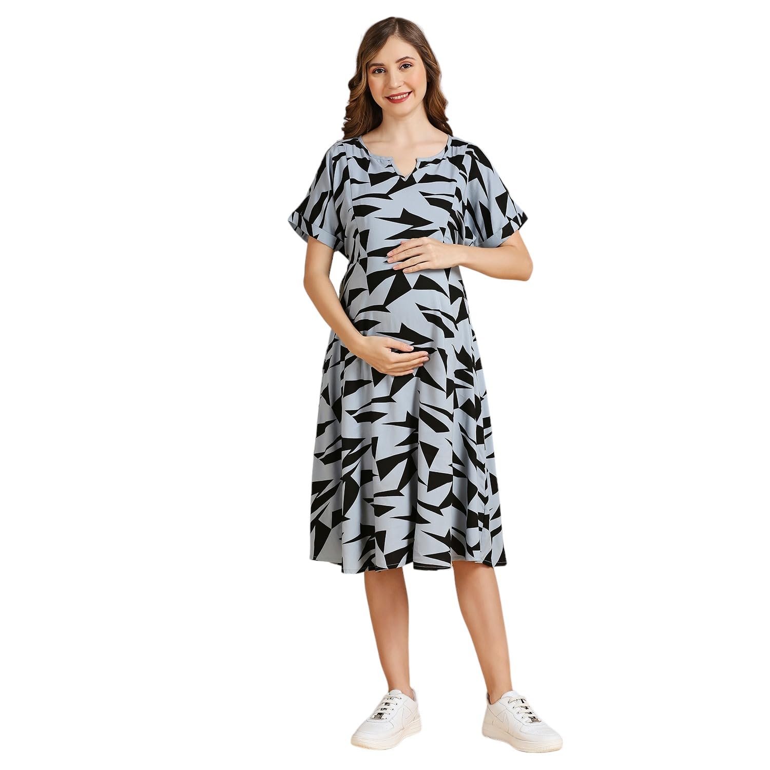 MomToBeWomen's Fit and Flare Knee Length Dress