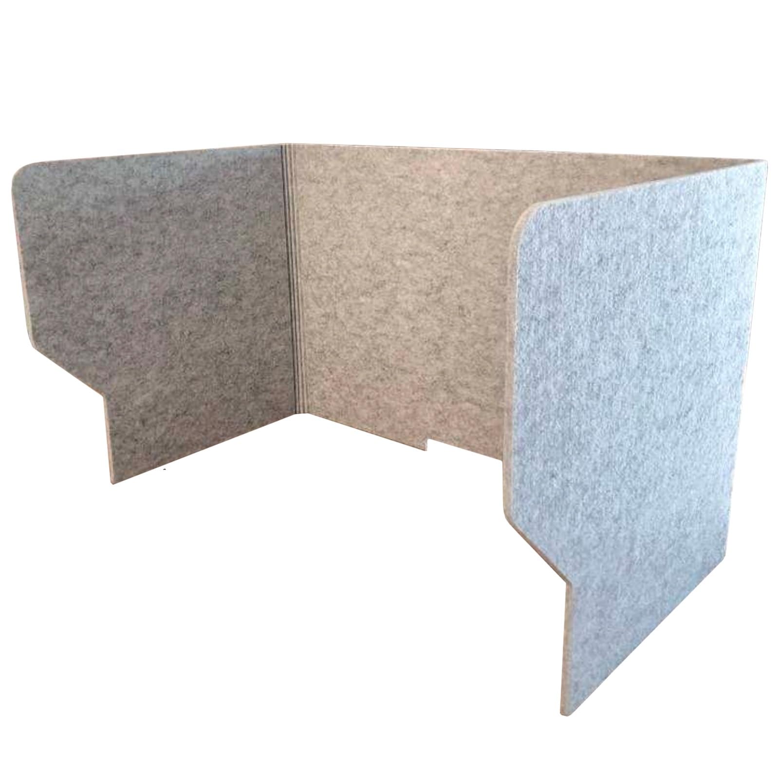 THKSGIV Office Desk Divider 60/80/100cm - 3-Sided Privacy Partition with Noise Reduction Acoustic Polyester Fiber Sneeze Guard Ideal for Workspaces Cubicles and Home Offices