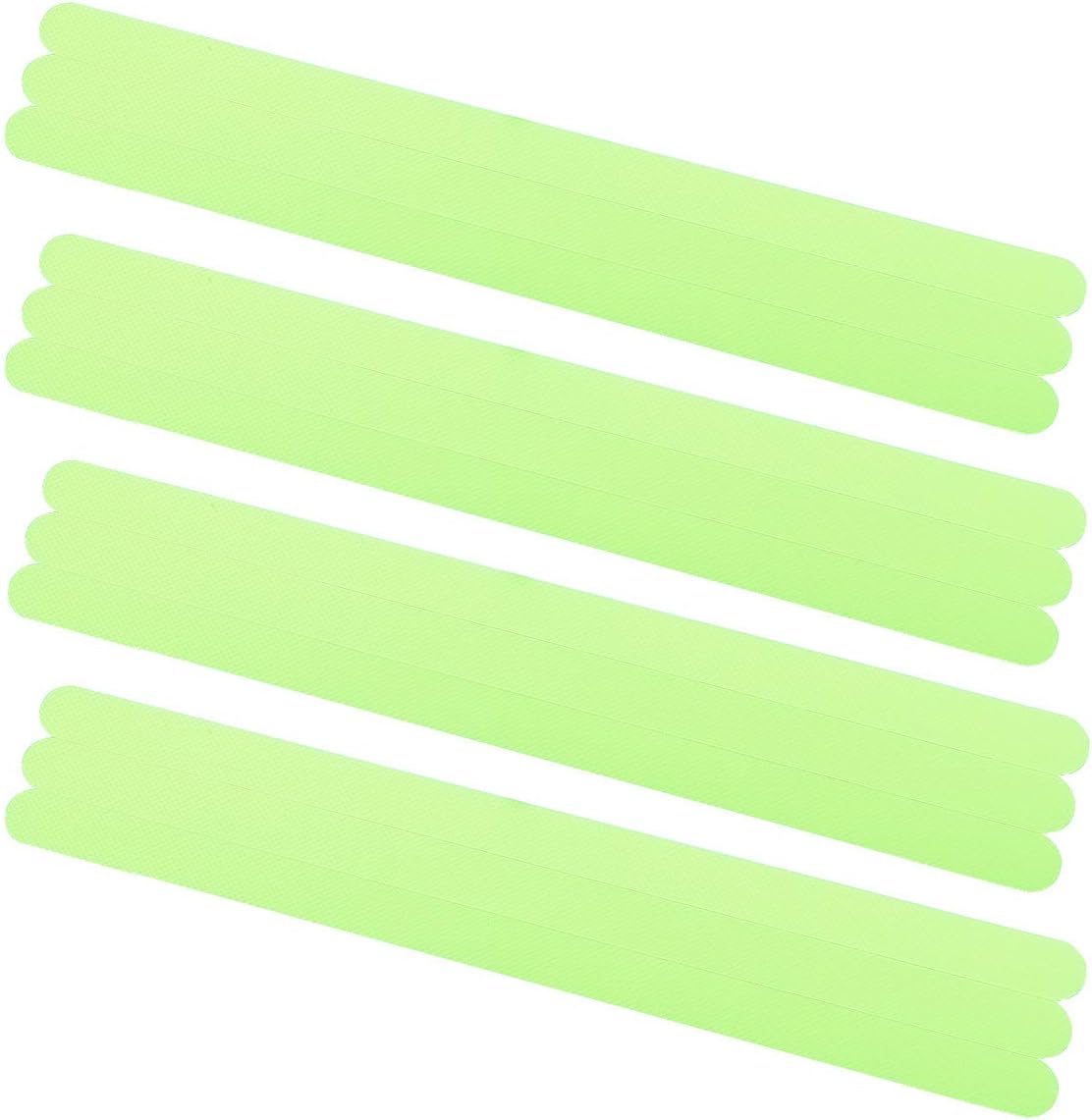 Non-Slip Safety Shower Treads - Morric Glow in The Dark Tape 12PCS 0.8 inch x 15 inch Luminous Anti-Slip Strips Adhesive for Bathtubs Showers Stairs and Floors (Green)