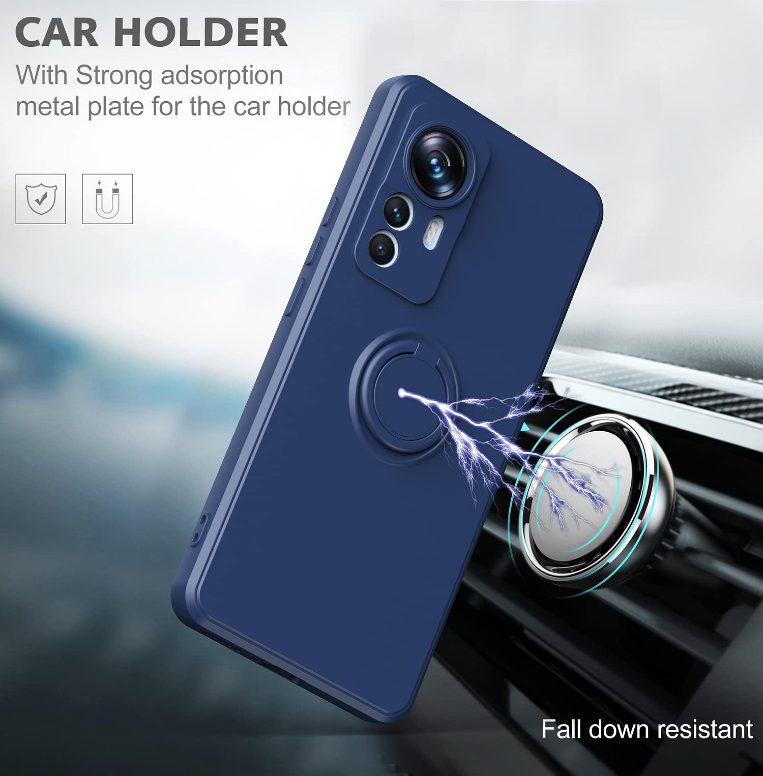 Per Xiaomi Redmi 12 Custodia per Redmi 12 Cover morbida in silicone liquido Gomma tinta una TPU Custodia protettiva per telefono per Redmi 12 Cover posteriore