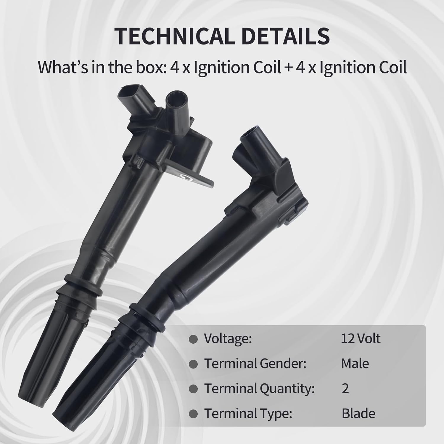 Ignition Coil Pack Fits for Ford 6.2L E350 2017, F150 2010-2014, Super Duty F250 F350 2011-2017 Super Duty V8 Replace UF639 UF631 AL3E-12029-A AL3Z-12012-B 8PCS