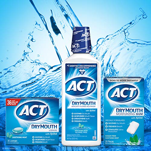 image for ACT Dry Mouth Lozenges Soothing Mint 36 Count Soothing Mint Flavored L