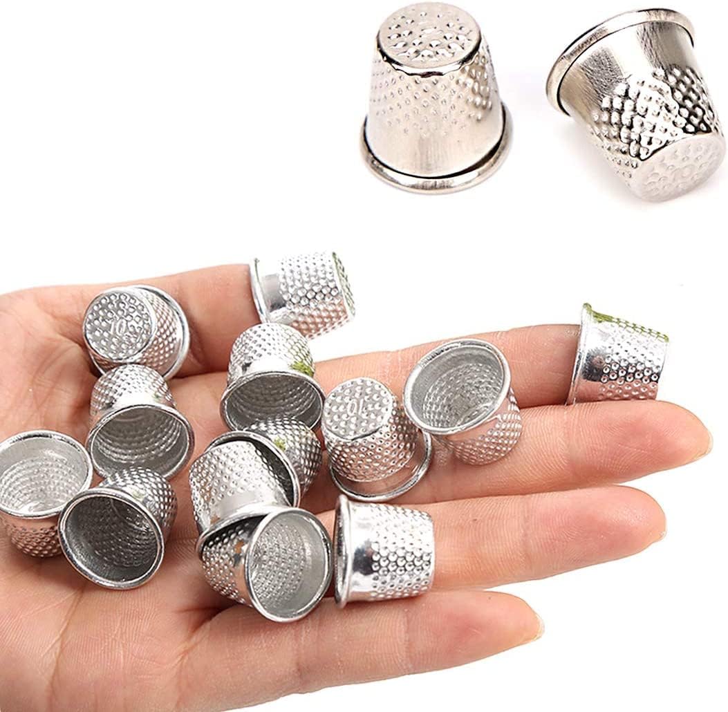 30 PCS Sewing Thimble Finger Thimble Metal Sewing Protector for DIY Crafts(19×18mm） (30 PCS)