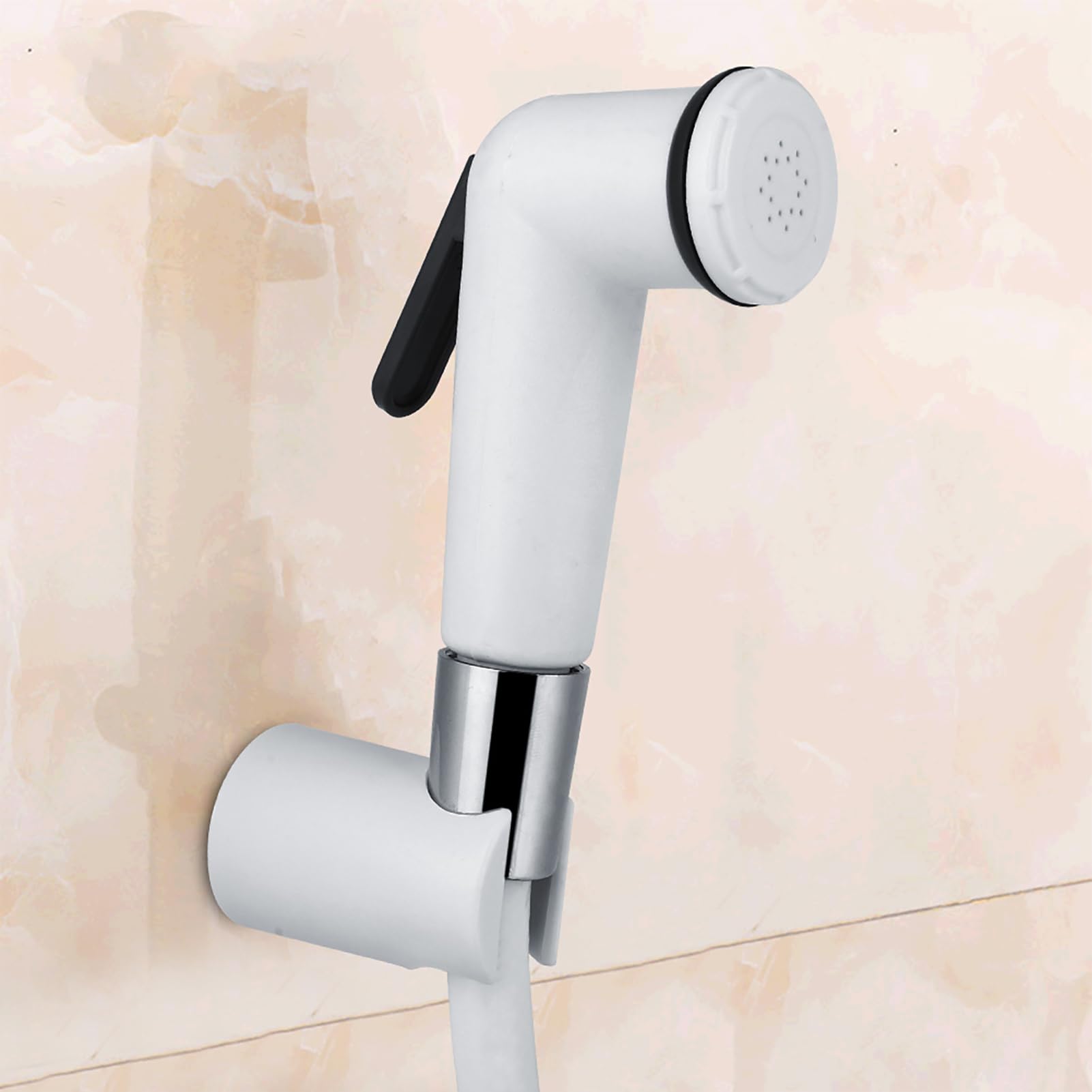 ABS Plastic Hand Held Bidet Sprayer Anti-Aging Shower Spray Head Set Lightweight and Compact with Hose and Holder — view 3