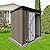 Acosure 5x4 FT Metal Outdoor Storage Shed,Lockable Garden Tool Sheds with Pitched Roof and Shutter Vents,Practical Weatherproof House for Backyard Lawn,Brown+Black