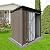 Metal Outdoor Storage Shed 5 x 4 FT, Steel Utility Tool Shed Storage House with Sloping Roof and Lockable Door, Waterproof Garden Storage Tool Shed for Backyard Patio Lawn (Brown, 5X4 FT)