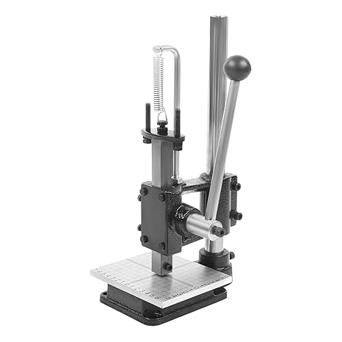 DHBREK Punzonadora manual de cuero para perforar agujeros de cuero, perforadora manual para manualidades de cuero con mandril de taladro, placa de