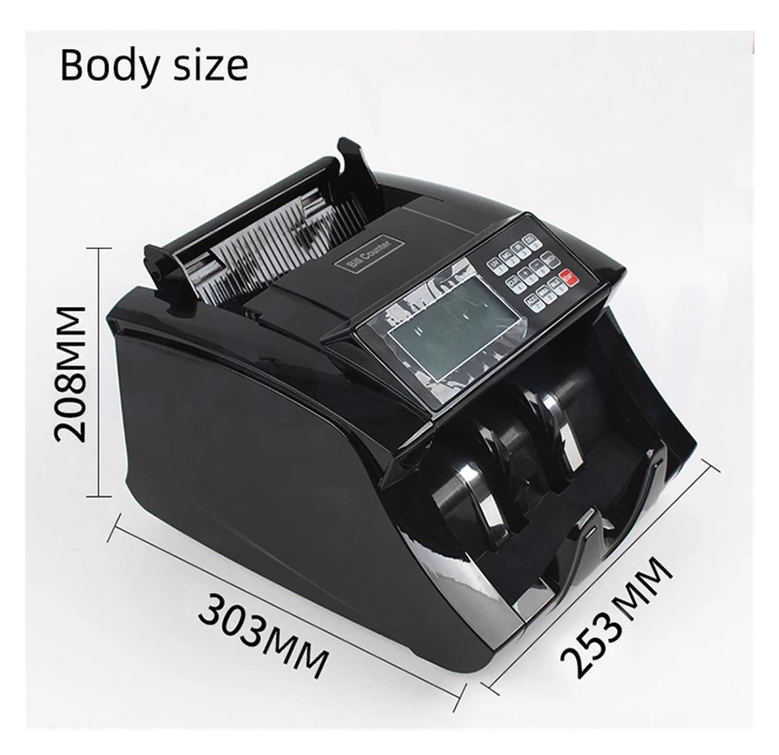 Registratore di Cassa Automatico multivaluta, Conta Banconote, rilevatore di Banconote, Display LCD per Euro, Dollari USA, sterline AUD per Negozi, attività commer,