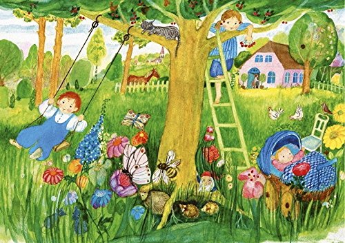 Raccolto in Ciliegio - 4 X cartolina per bambini