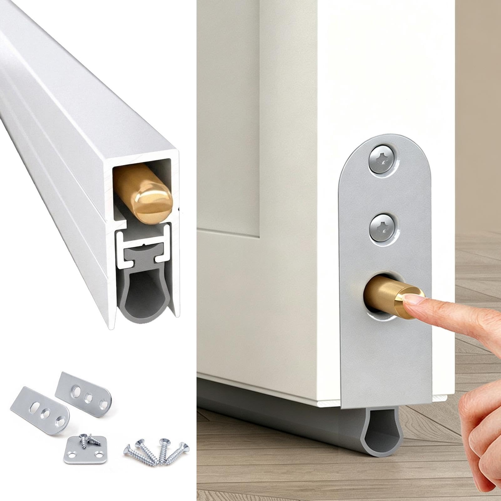 TüRbodendichtung Verdeckte Automatische Türbodendichtung aus Aluminium
