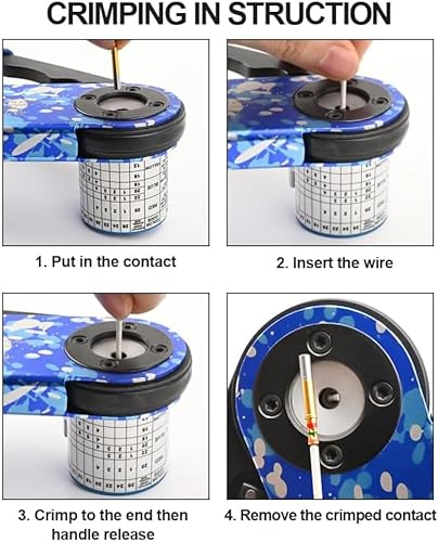 Vista 22 de JRready YJQ-W7A M22520/7-01 Series Aeroespacial Pin/Soc Herramienta de prensado de muesca ajustable intermedia 16-28AWG