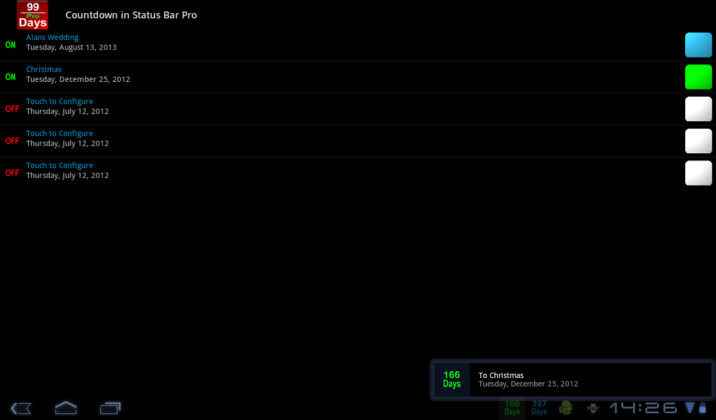 ステータスバーProでカウントダウンAmazon.co.jpAppstore for Android
