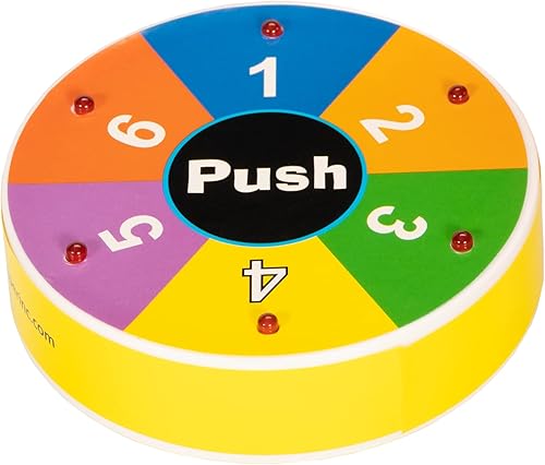 Super Duper Publications Contador de juegos giratorio electrónico (1-6) con sonido y luz Recurso educativo de aprendizaje para niños