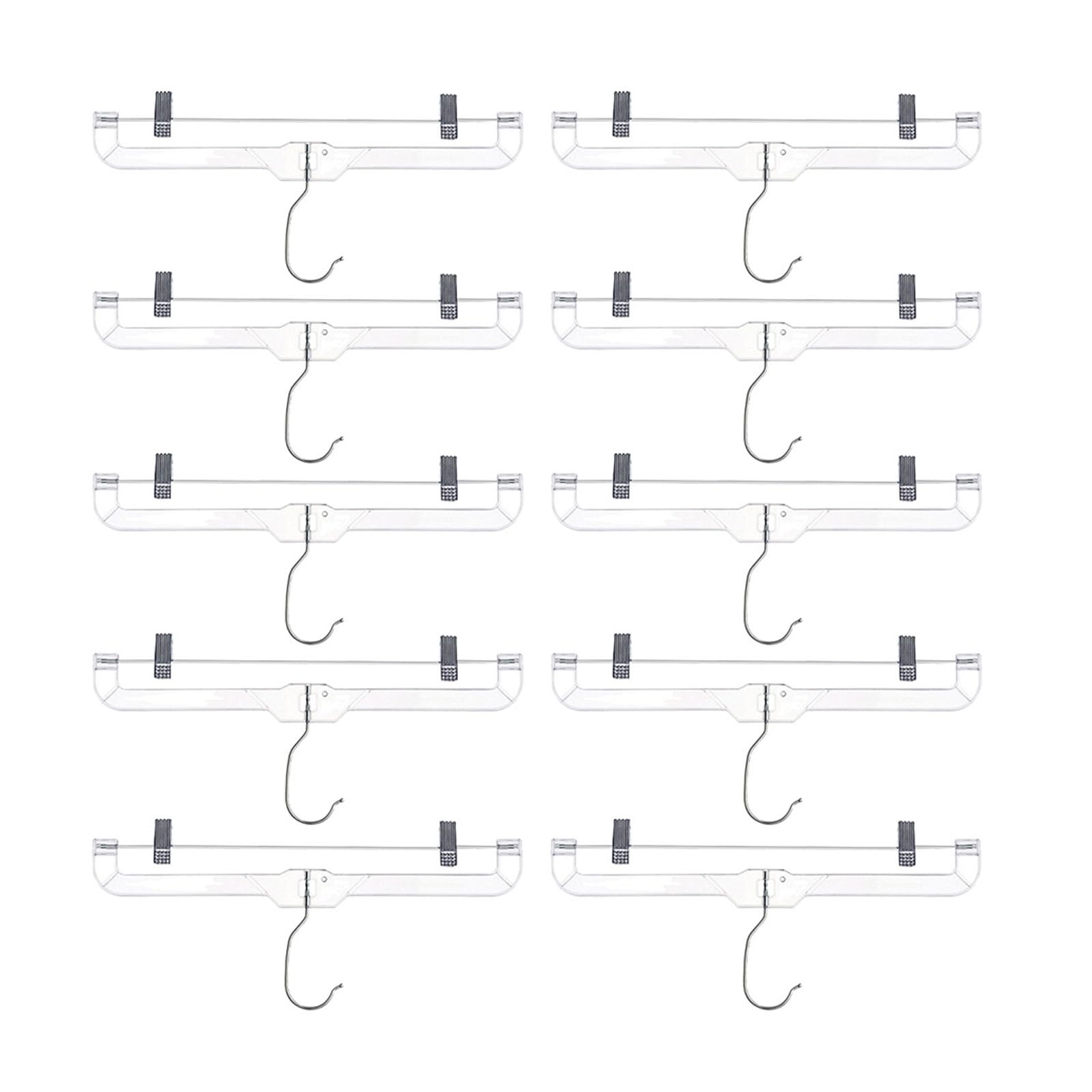 Kleiderbügel mit Verstellbaren Clips, 10 Stück, Kunststoff