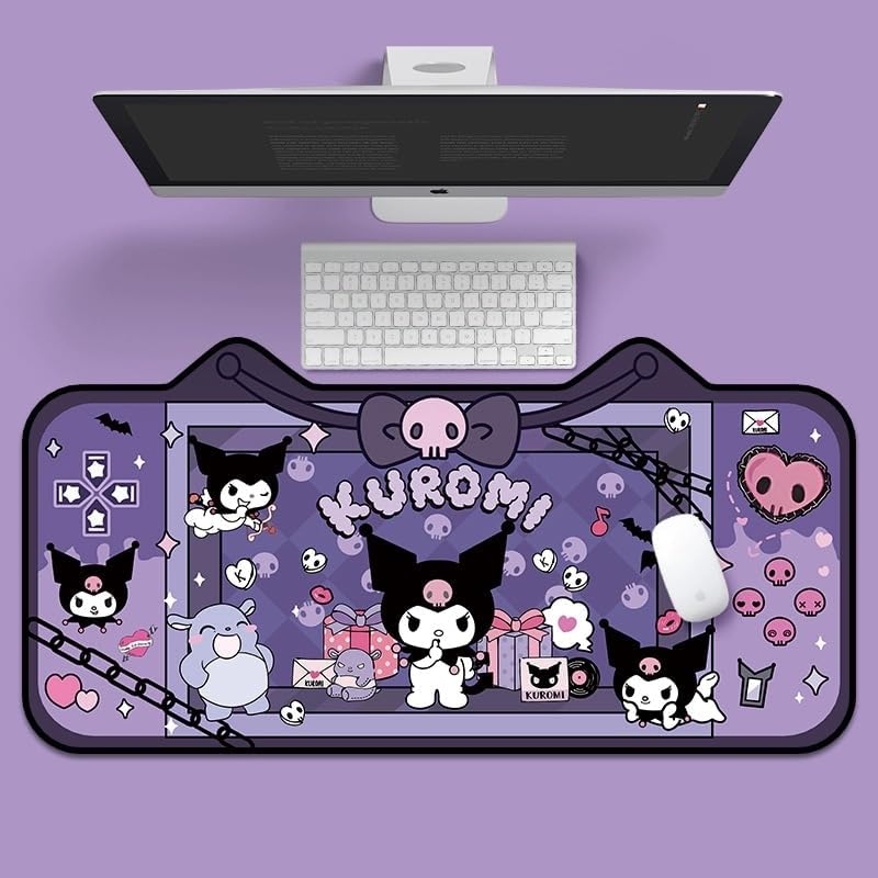 Miniatura 5 de Kawaii - Protector de escritorio de anime lindo  Alfombrilla grande para teclado y laptop, alfombrilla para mouse  Protector de escritorio