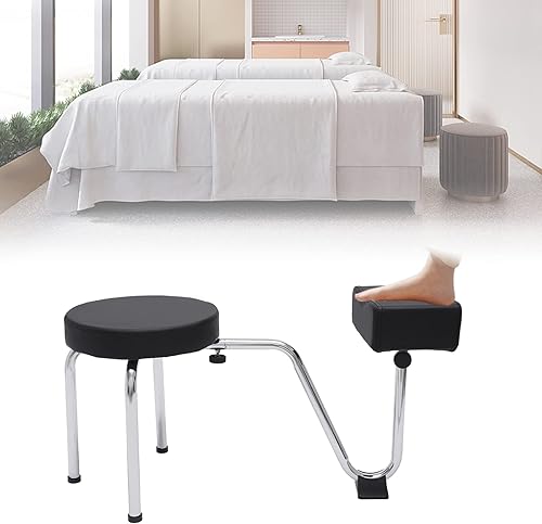 Miniatura 4 de Taburete de pedicura de estilo moderno, taburete de pedicura para salón de belleza, altura ajustable, taburete de pedicura de uñas portátil ligero