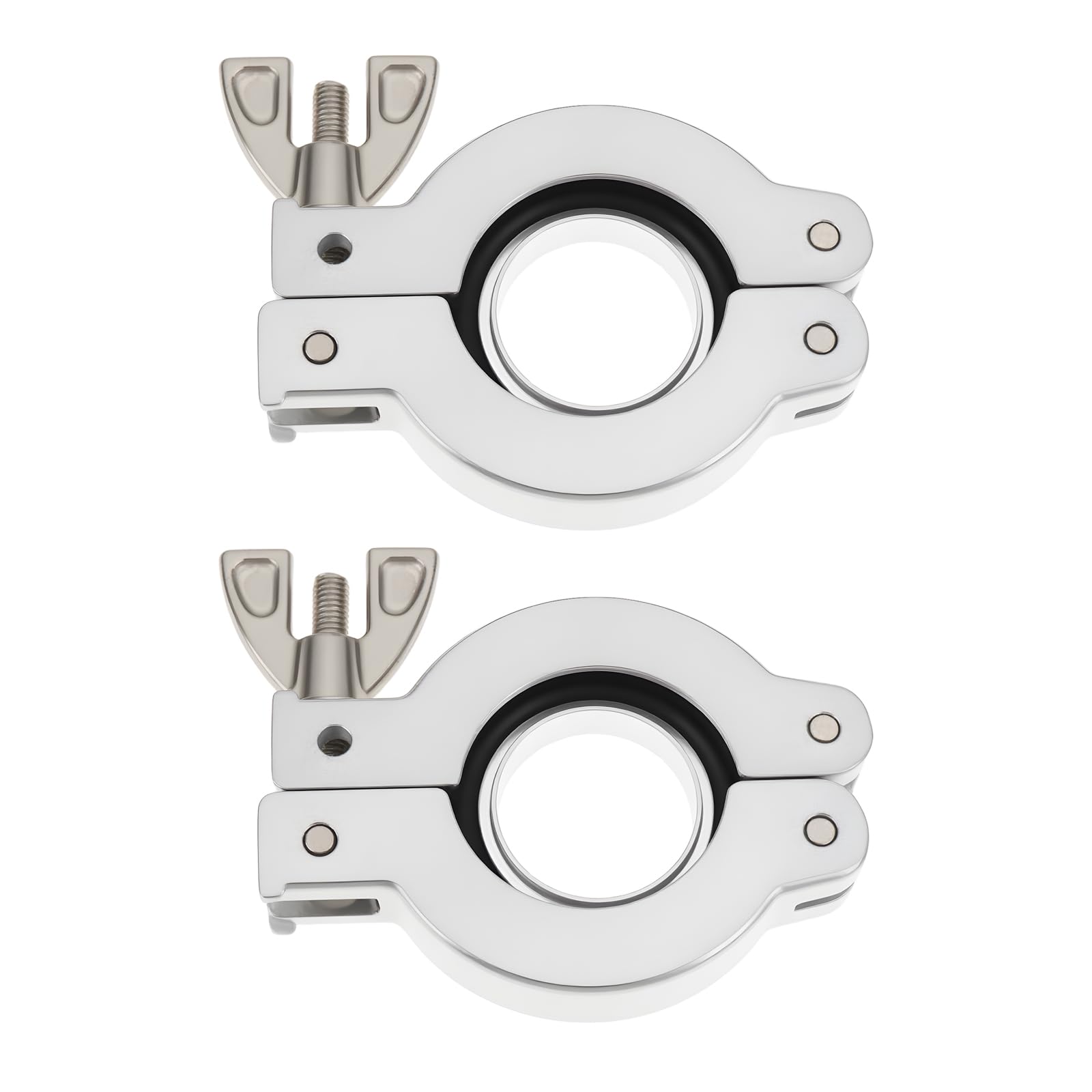 Lt Easiyl 2Pcs Vacuum Clamp 53Mm X 32Mm Kf25 With Center Ring Aluminum Alloy For 40Mm Flange Tubing