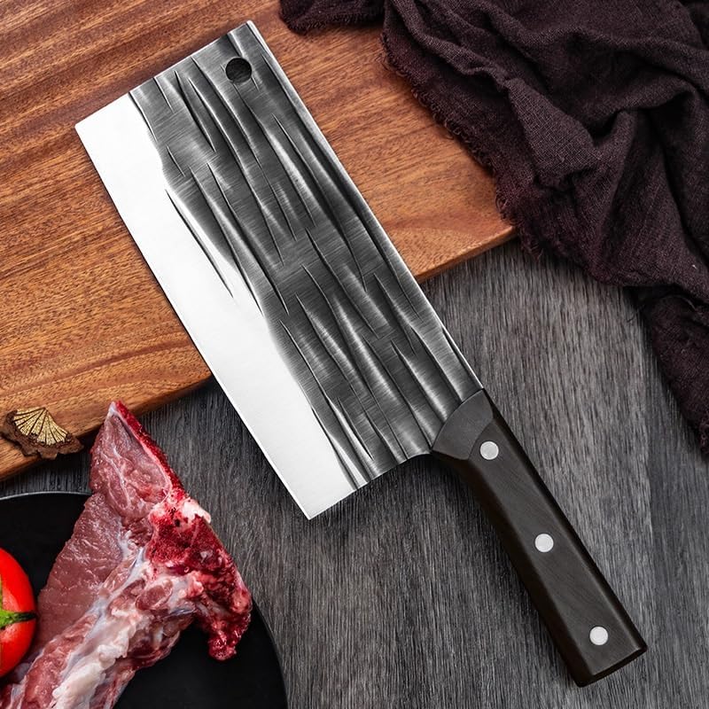 Meat Cleaver,Cleaver Knife Kitchen Chef Knife Stainless Steel Meat Fish Vegetables Slicer Chopping Professional Chinese Butcher Cleaver Cooking Tools, LAMAJIGA5844