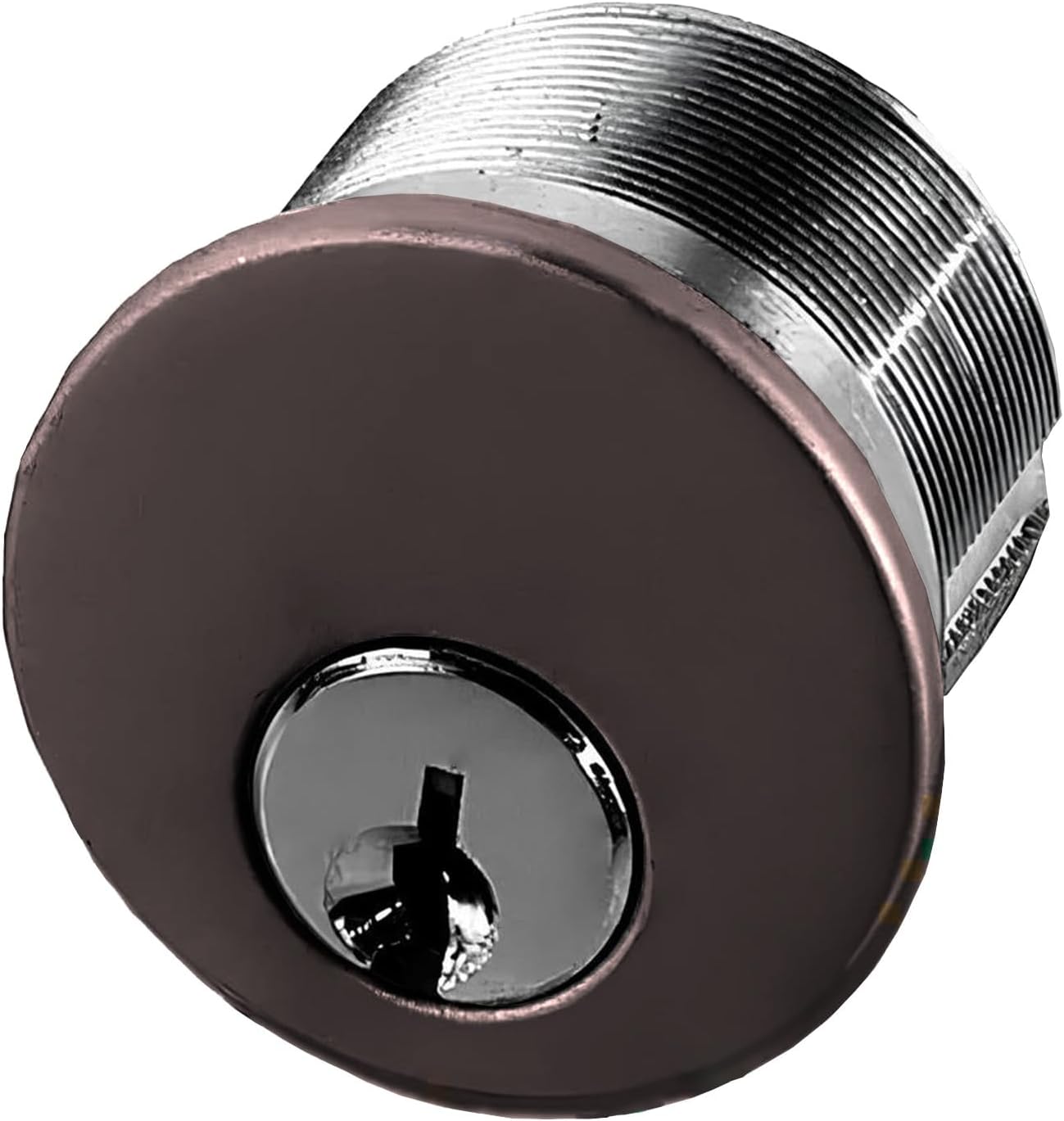 Brixwell Mortise Cylinder 1" Length with Keyed Different Function, 1-5/32" Diameter, Zinc Material with Bronze Finish, Mortise Lock Cylinder for Commercial and Residential Door Hardware
